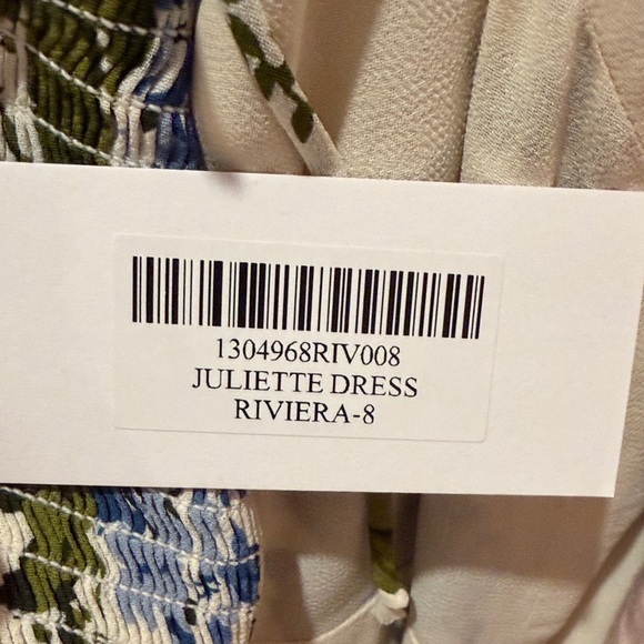 Reformation Floral Midi Dress - White, Green, Blue - Picture 5 of 5